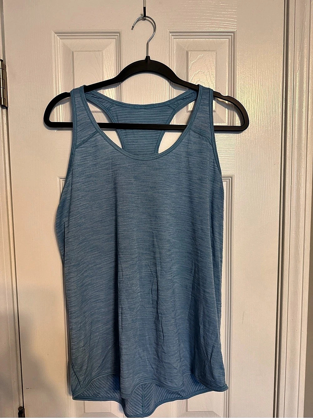 lululemon Love Tank *Pleated Blue Racerback Tank Top